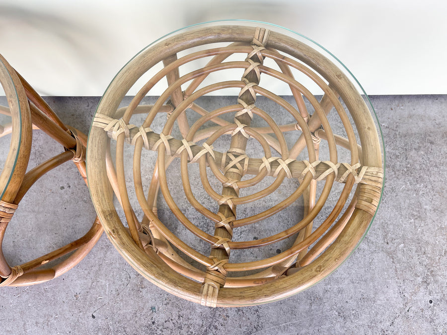 Pair of Rattan Cocktail Tables