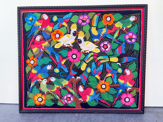 Warehouse Wednesday Sale: Handmade Tropical Bird Tapestry