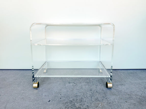 Glam Lucite Waterfall Cart