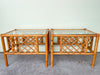Pair of Ficks Reed Rattan End Tables