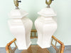 Pair of Cream Ginger Jar Lamps