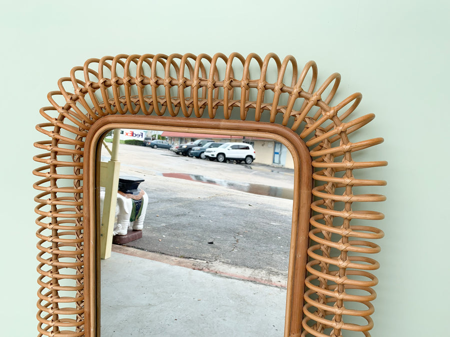 Albini Style Rattan Mirror