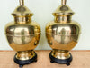 Pair of Brass Urn Lamps