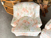 Pair of Granny Chic Upholstered Swivel Chairs