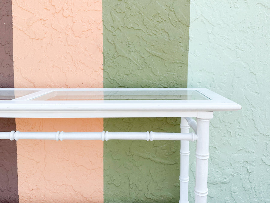 Palm Beach Chic Faux Bamboo Console