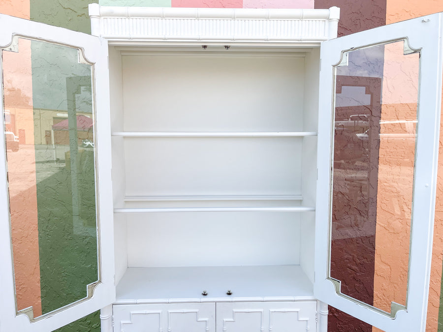 Palm Beach Chic Faux Bamboo Cabinet