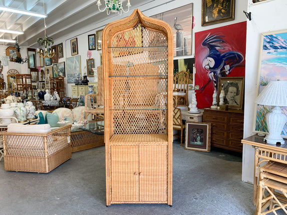 Moroccan Chic Rattan Etagere