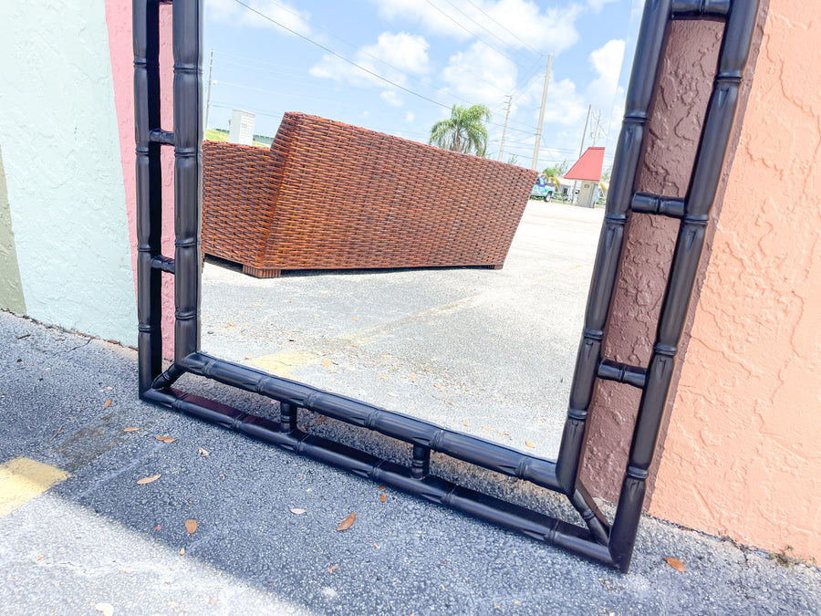 Large Faux Bamboo Mirror