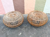 Pair of Albini Style Rattan Ottomans