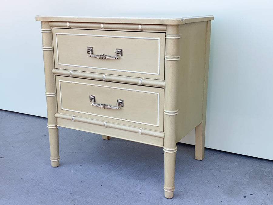 Pair of Henry Link Faux Bamboo Night Stands