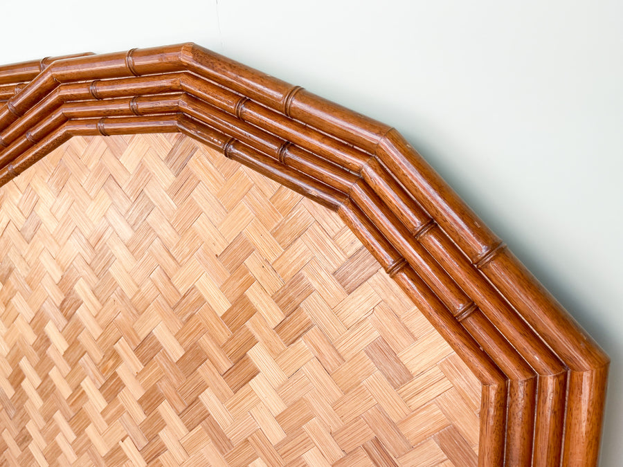 Pair of Old Florida Style Rattan Twin Headboards