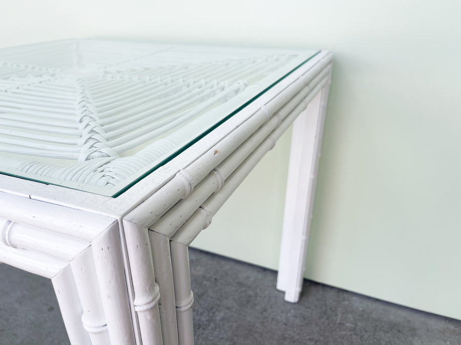 Palm Beach Chic Faux Bamboo Game Table