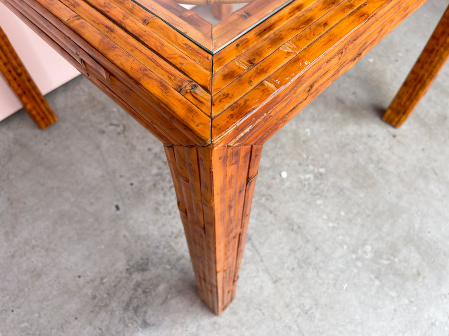 Tortoiseshell Fretwork Bamboo Game Table