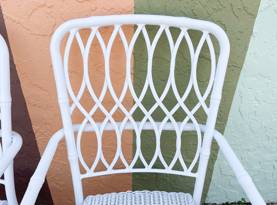 Pair of Faux Bamboo Patio Chairs