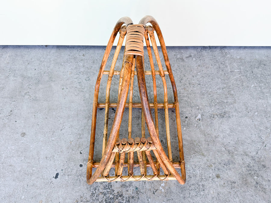 Warehouse Wednesday: Burnt Rattan Magazine Rack