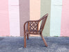 Set of Four Cane and Lattice Rattan Dining Chairs