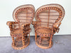 Pair of Island Chic Child Rattan Fan Chairs