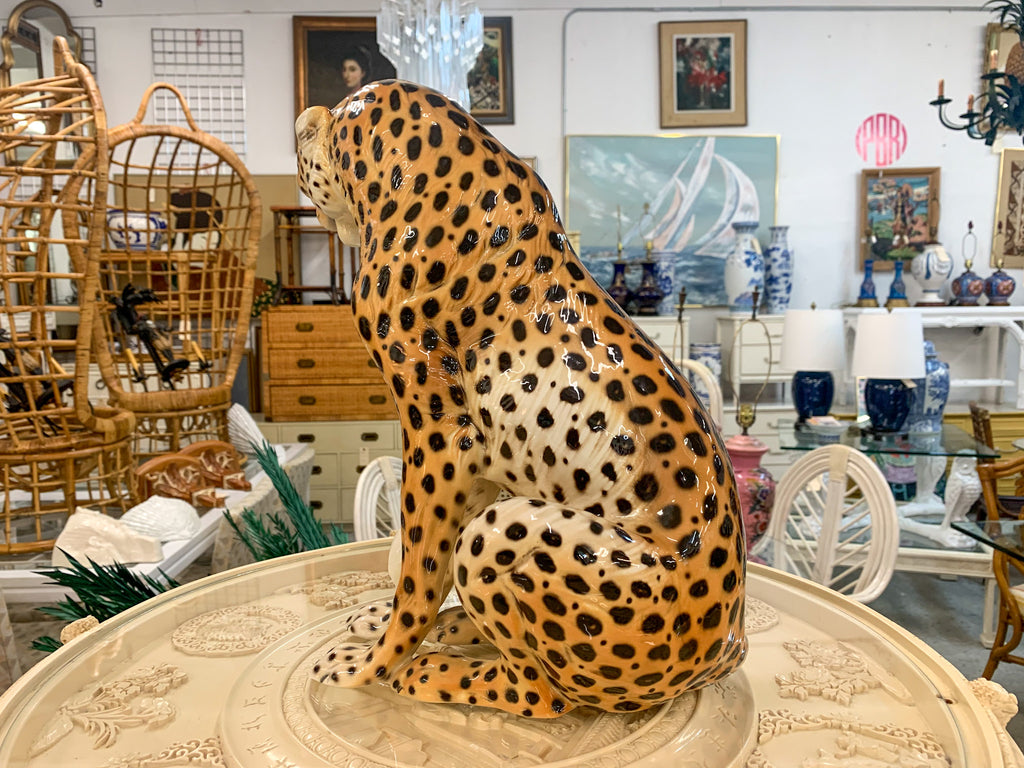 Sold at Auction: Plaster cheetah sculpture (74cm)