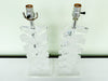 Pair of MCM Lucite Lamps