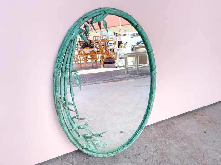Copper Bamboo Leaf Mirror