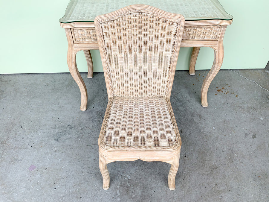 Shellegance Rattan Desk and Chair