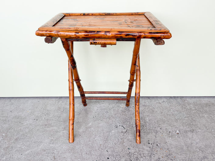 Tortoiseshell Rattan Folding Tray