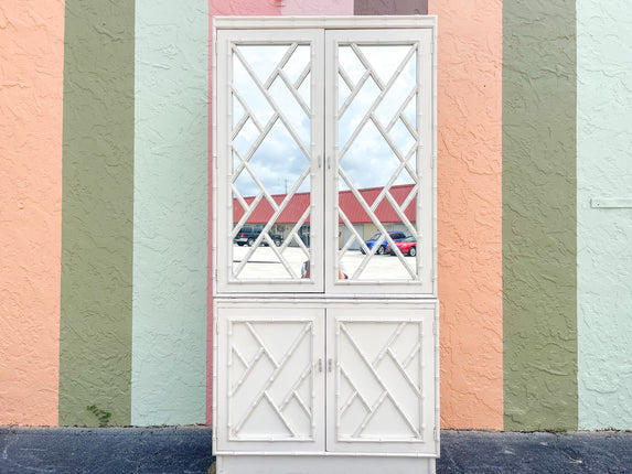 Faux Bamboo Chippendale Cabinet