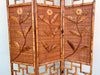 Tortoiseshell Rattan Flower Screen