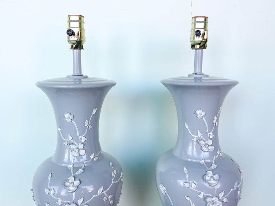 Pair of Chic Gray Icing Lamps