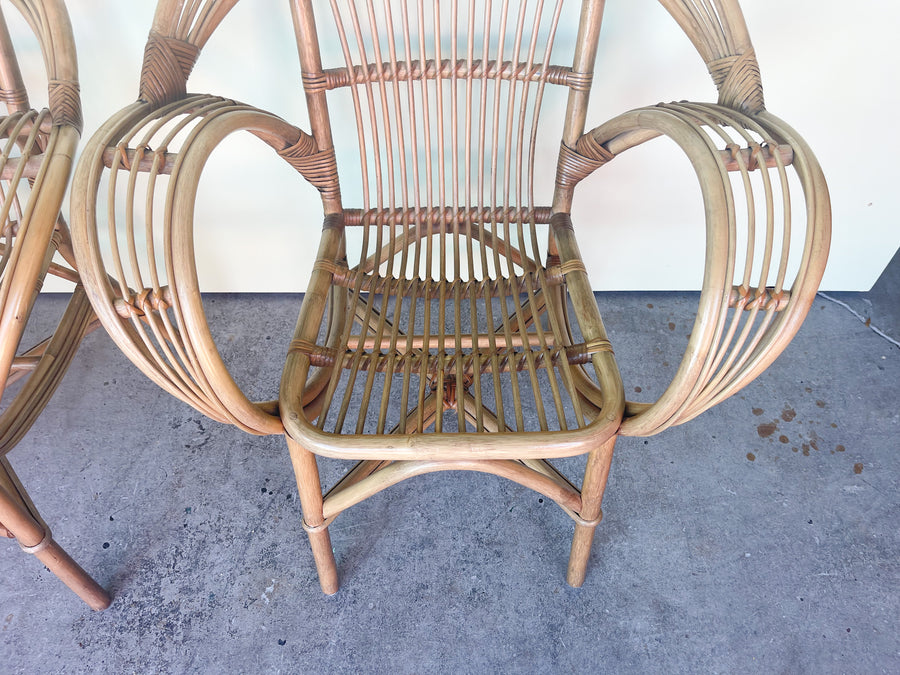 Pair of Cute Rattan Balloon Chairs