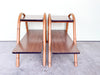 Pair of MCM Rattan Side Tables