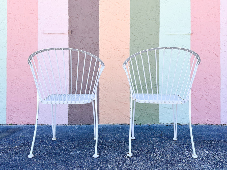 Pair of Wrought Iron Bistro Chairs