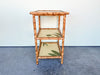 Painted Palm Rattan Side Table