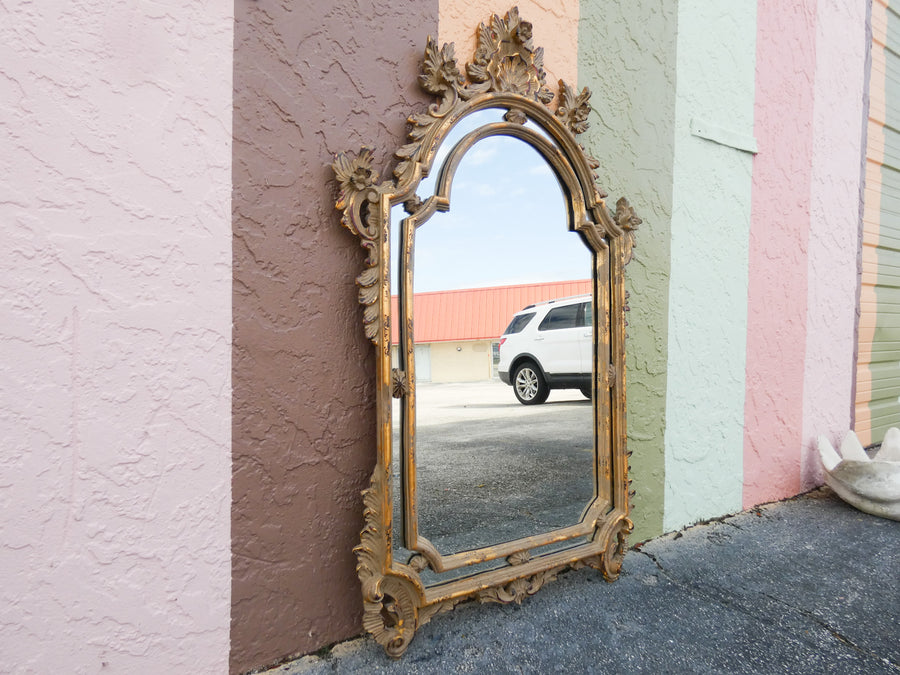 Floral Shell Motif Mirror