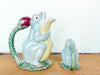 Pair of Majolica Frog Pitchers