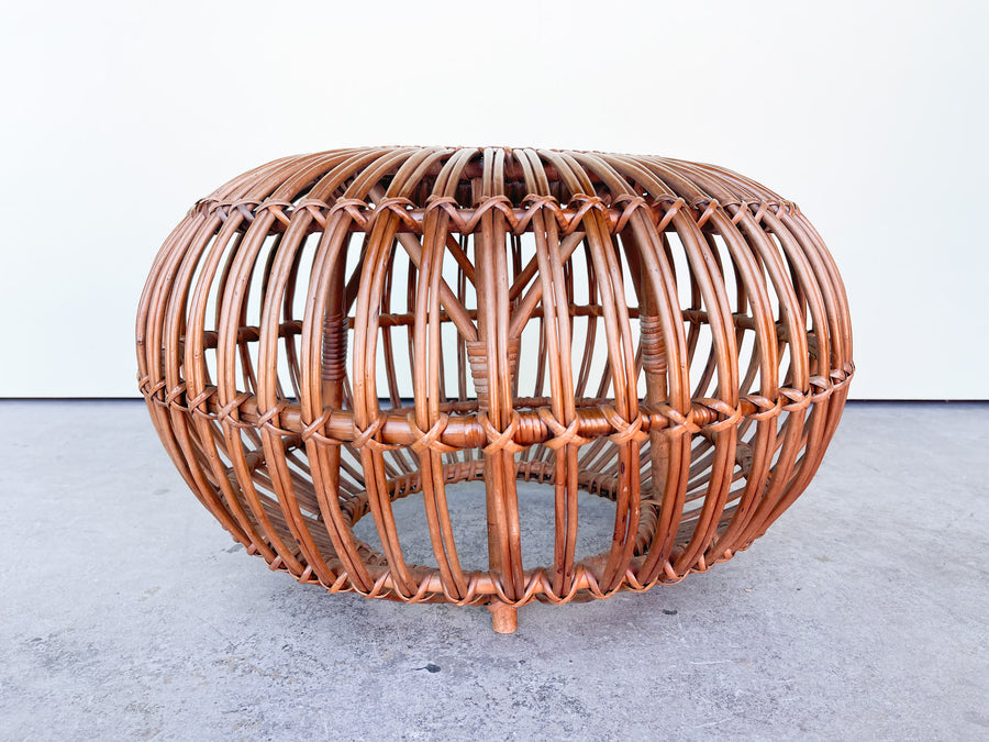 Albini Style Rattan Ottoman