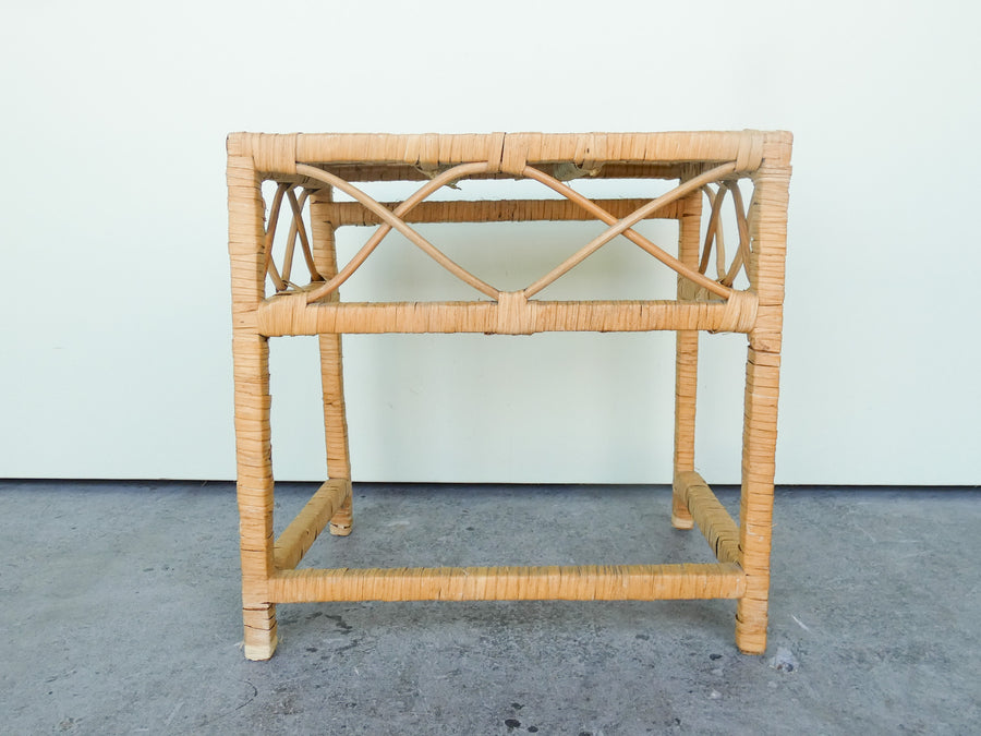 Warehouse Wednesday: Set of Three Buri Rattan Nesting Tables