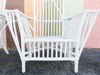 Pair of Stick Wicker Painted Lounge Chairs