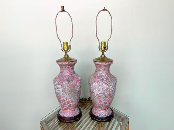 Pair of Pink Chic Lamps