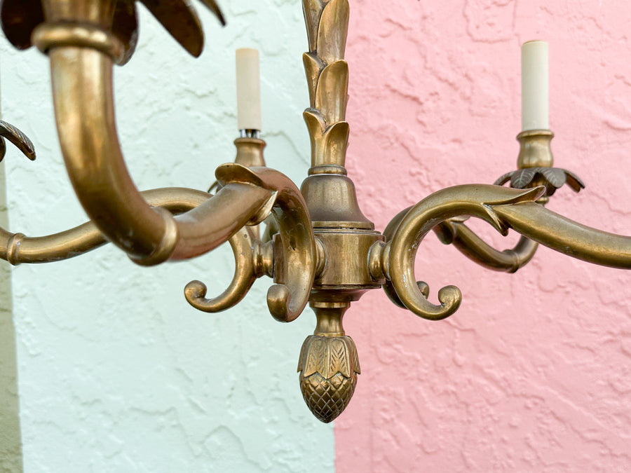 Fab Brass Palm Frond Chandelier