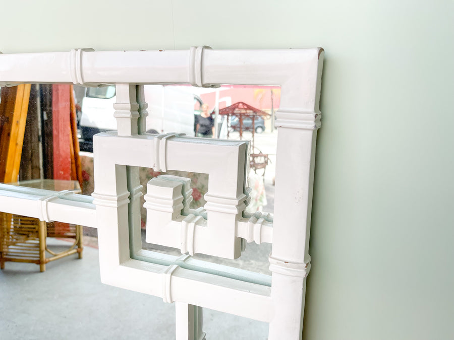 Faux Bamboo Greek Key Mirror