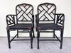 Pair of Modern Chippendale Arm Chairs