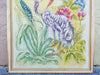Colorful Flower and Heron Needlepoint