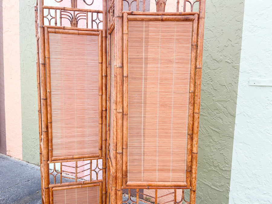 Four Panel Brighton Style Rattan Screen