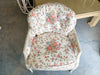 Upholstered Faux Bamboo Occasional Chair