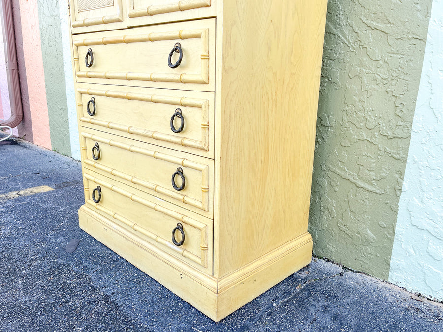 Faux Bamboo Armoire