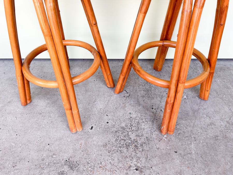Pair of Old Florida Style Bar Stools