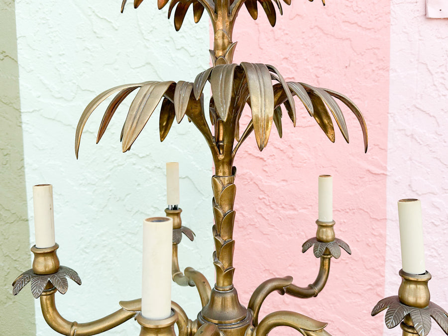 Fab Brass Palm Frond Chandelier