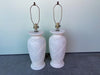 Pair of Palm Leaf Plaster Lamps