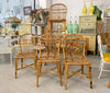 Set of Four Rattan Albini Style Chairs